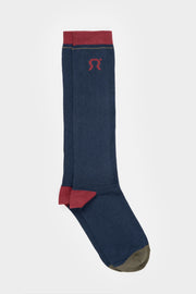 Calzini Lunghi Donna e Uomo Cotone Blu Tino - Rifò Lab Moda circolare made in Italy
