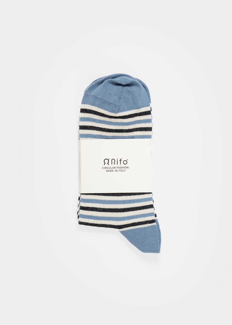 Calzini Cotone Rigenerato a Righe Colorate Nello - Abbigliamento Sostenibile Moda Circolare Rifò