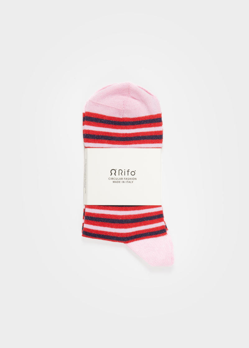 Calzini Cotone Rigenerato a Righe Colorate Nello - Abbigliamento Sostenibile Moda Circolare Rifò