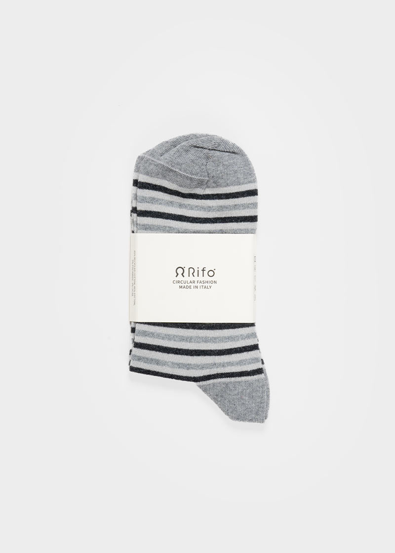 Calzini Cotone Rigenerato a Righe Colorate Nello - Abbigliamento Sostenibile Moda Circolare Rifò