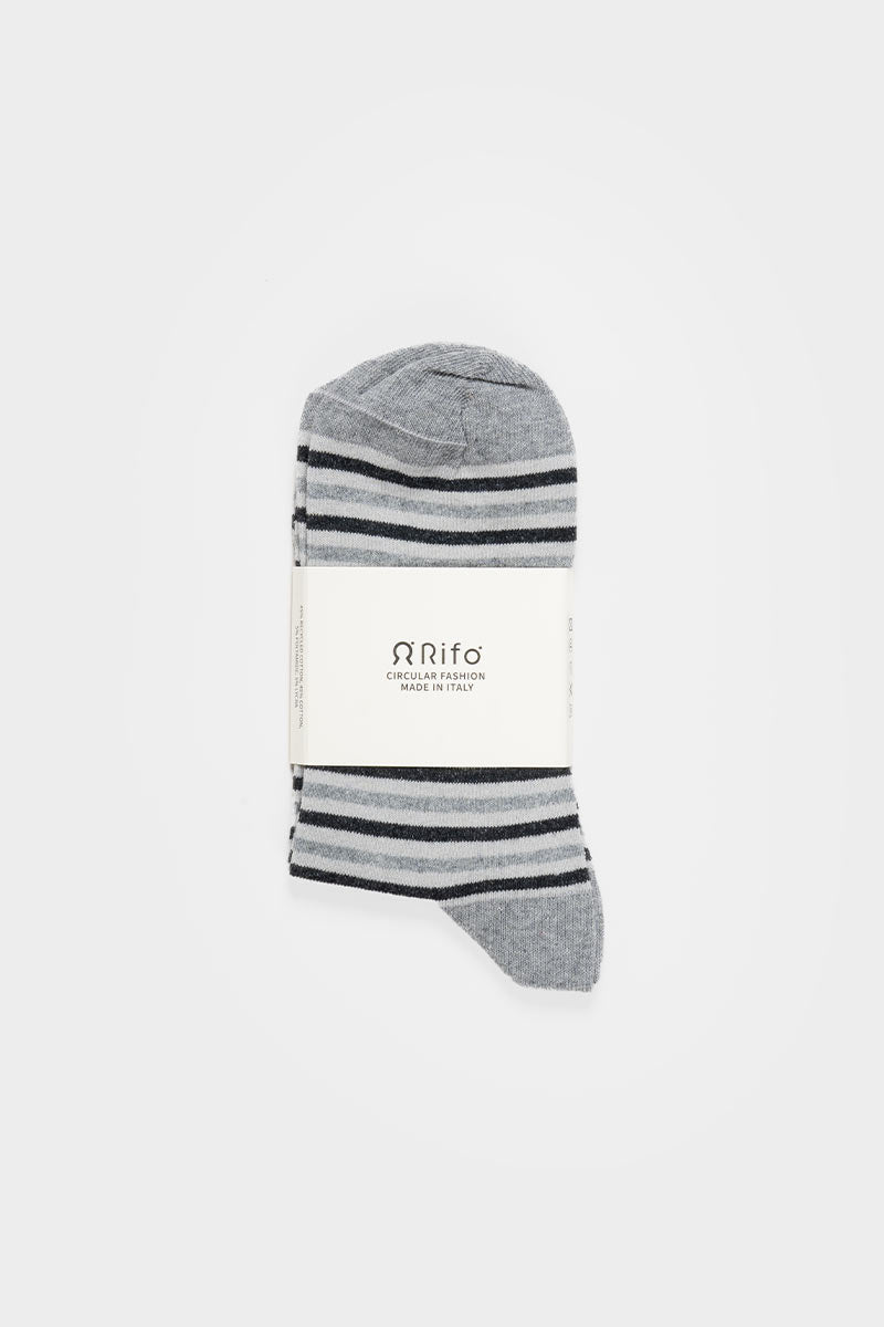 Calzini Cotone Rigenerato a Righe Colorate Nello - Abbigliamento Sostenibile Moda Circolare Rifò