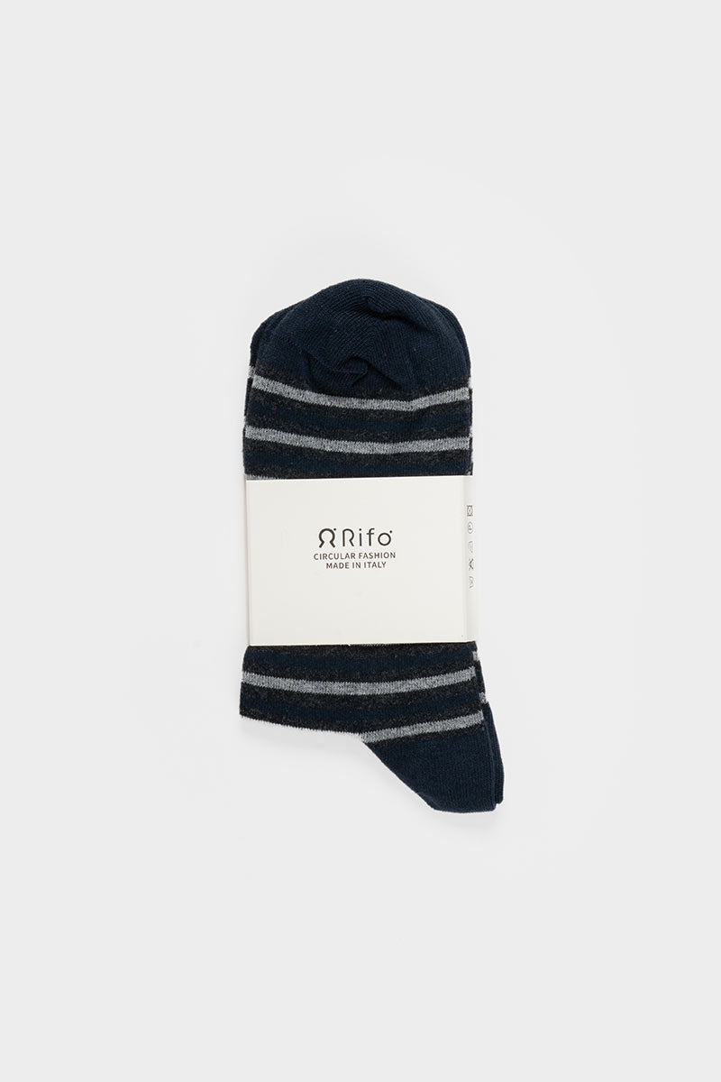 Calzini Cotone Rigenerato a Righe Colorate Nello - Abbigliamento Sostenibile Moda Circolare Rifò