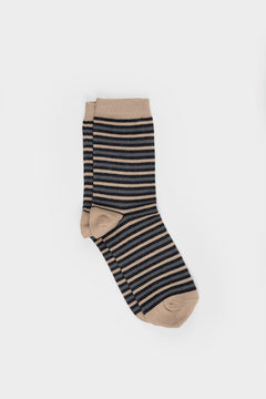 Calzini cotone rigenerato Nello Righe Beige