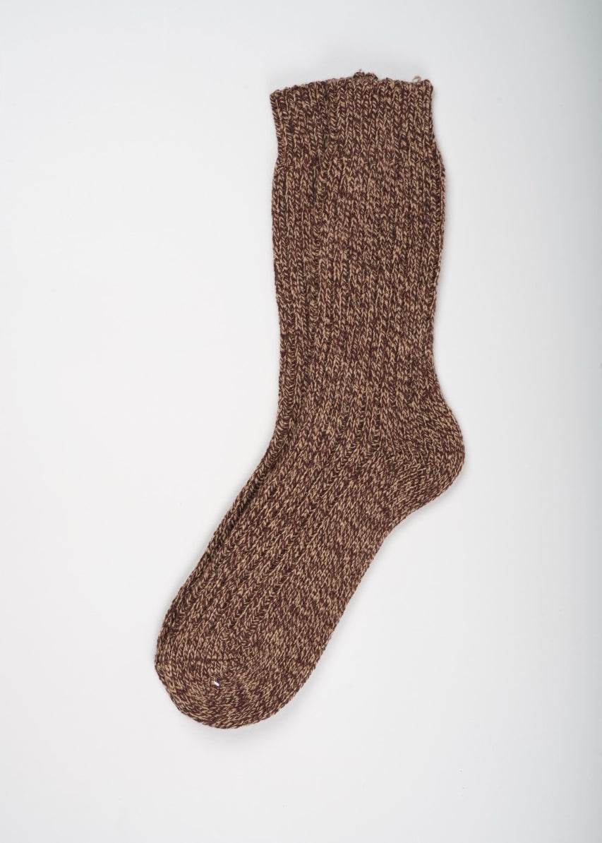Calzini Cashmere Rigenerato Zero Waste Jazz Marrone Castagna - Rifò Moda circolare made in Italy