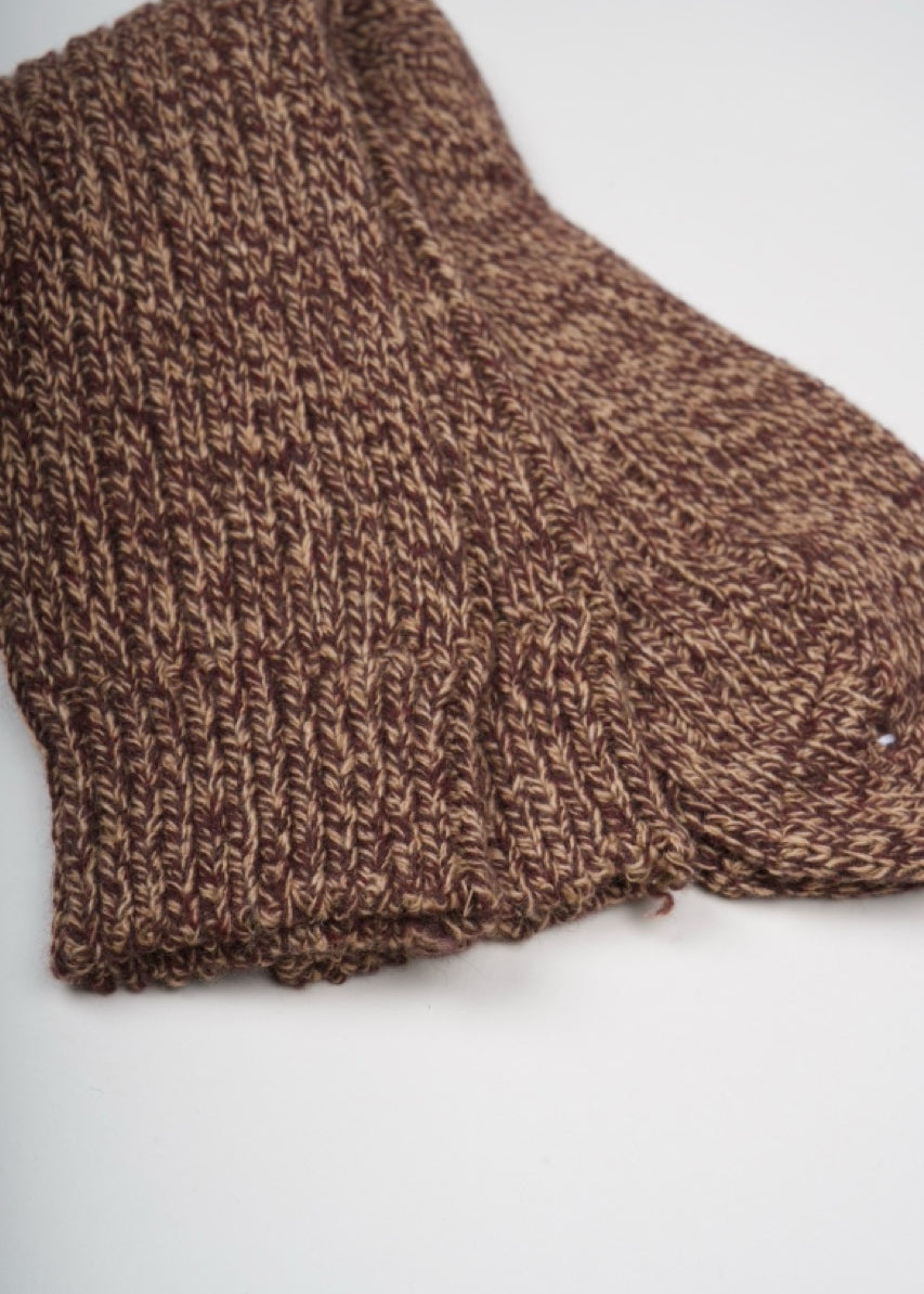 Calzini Cashmere Rigenerato Zero Waste Jazz Marrone Castagna - Rifò Moda circolare made in Italy