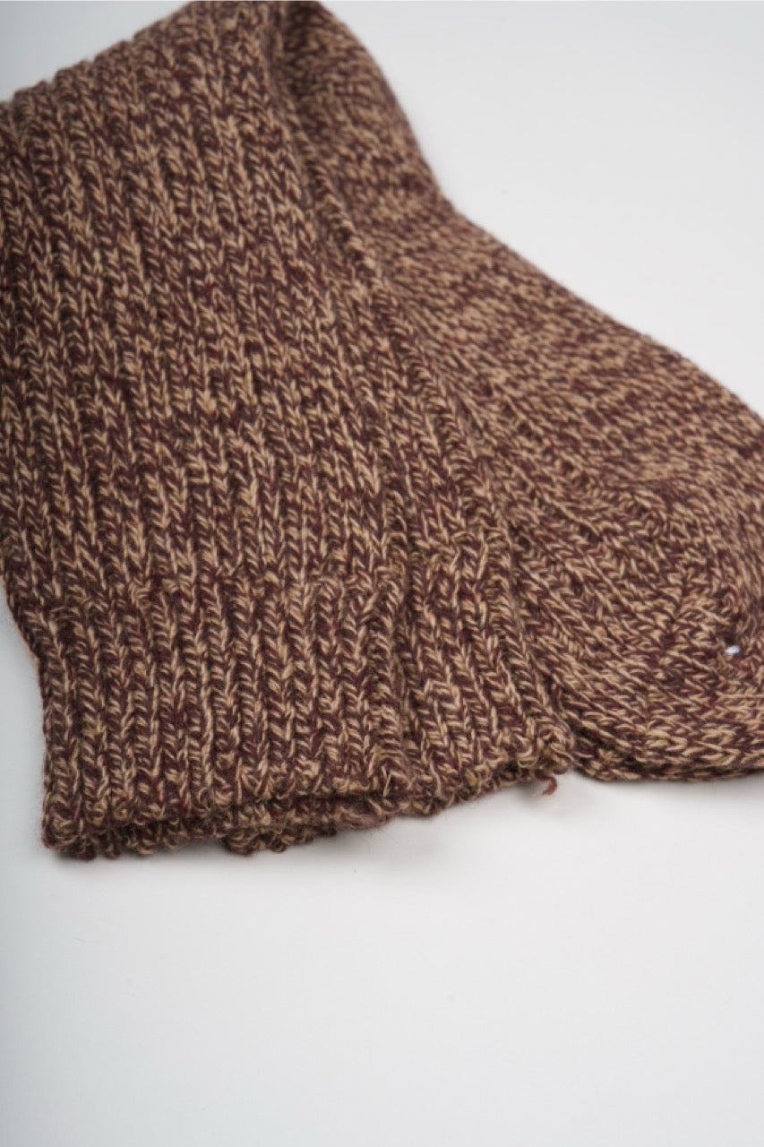 Calzini Cashmere Rigenerato Zero Waste Jazz Marrone Castagna - Rifò Moda circolare made in Italy