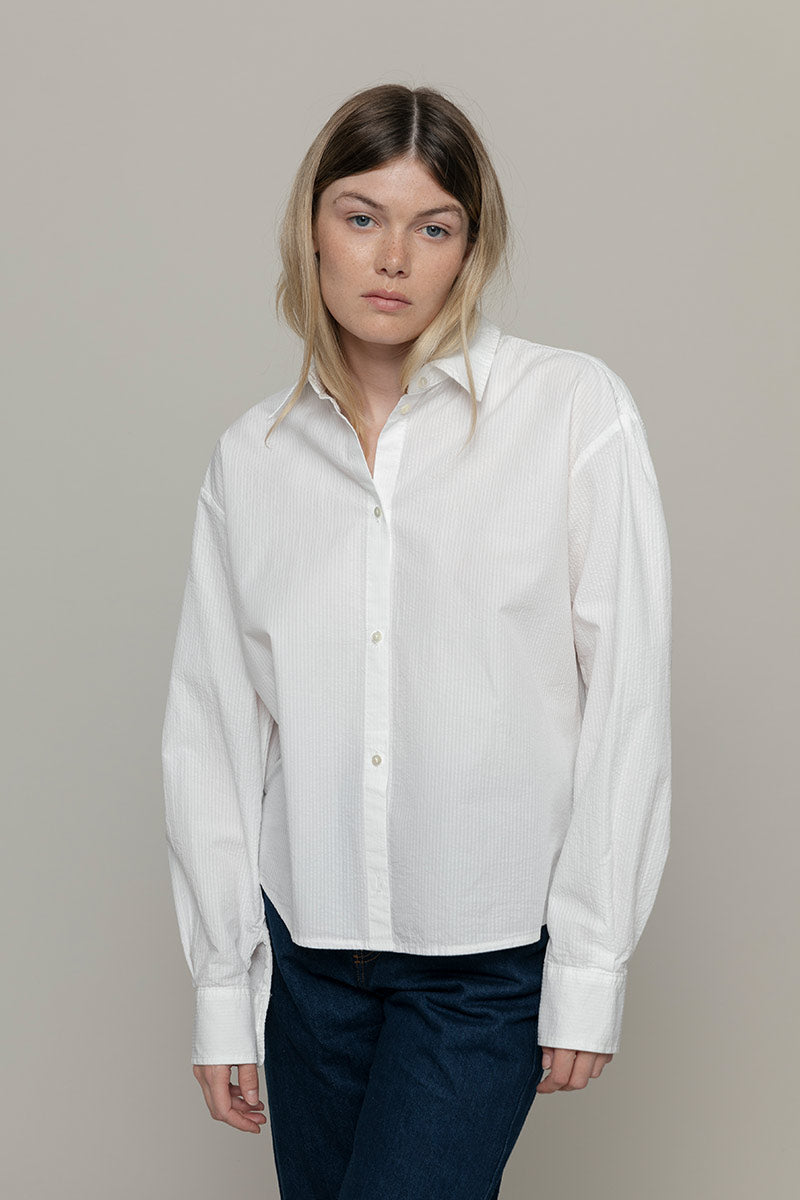 Camicia Donna Bianca Cotone Sostenibile Florence