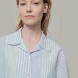 Camicia Bowling Inghirami Marta Acquamarina - Rifò Lab Moda circolare made in Italy

