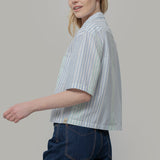 Camicia Bowling Inghirami Marta Acquamarina - Rifò Lab Moda circolare made in Italy
