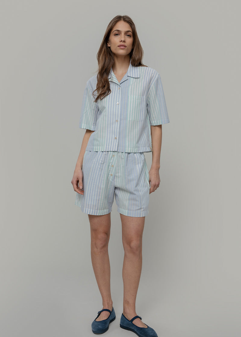 Pantaloncini Inghirami Allegra Acquamarina - Rifò Lab Moda circolare made in Italy
