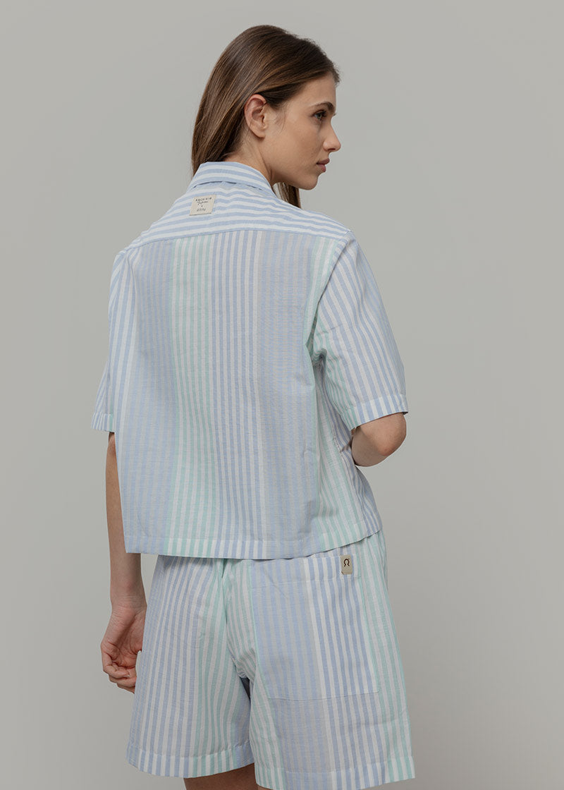 Pantaloncini Inghirami Allegra Acquamarina - Rifò Lab Moda circolare made in Italy
