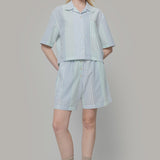Pantaloncini Inghirami Allegra Acquamarina - Rifò Lab Moda circolare made in Italy

