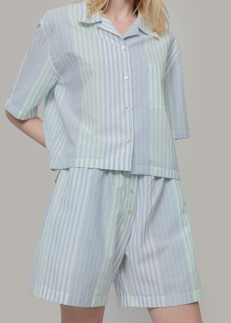 Pantaloncini Inghirami Allegra Acquamarina - Rifò Lab Moda circolare made in Italy

