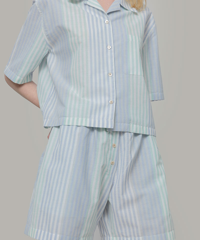 Pantaloncini Inghirami Allegra Acquamarina - Rifò Lab Moda circolare made in Italy
