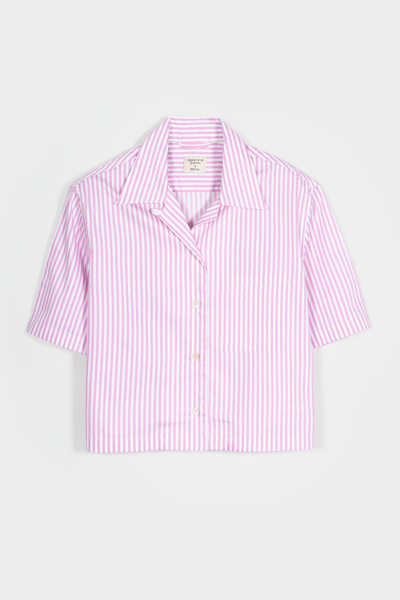 Camicia Bowling a Righe Donna Cotone Inghirami Marta - Rifò Lab Moda circolare made in Italy
