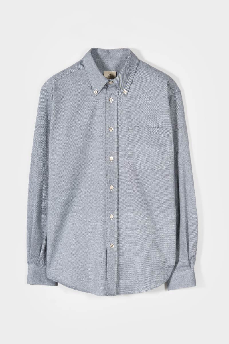 Camicia Uomo Elegante Azzurra Cotone Oxford Manlio - Archivio Inghirami x Rifò moda circolare made in Italy 