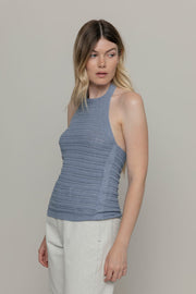 Canotta Donna Cotone Rigenerato Nilla Blu
