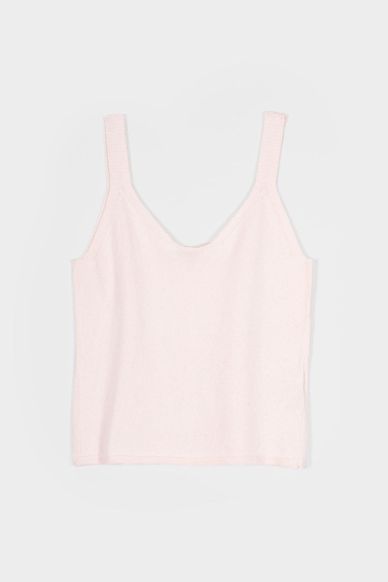 Canotta Donna Cotone Rigenerato Maila Rosa - Rifò Lab Moda circolare made in Italy