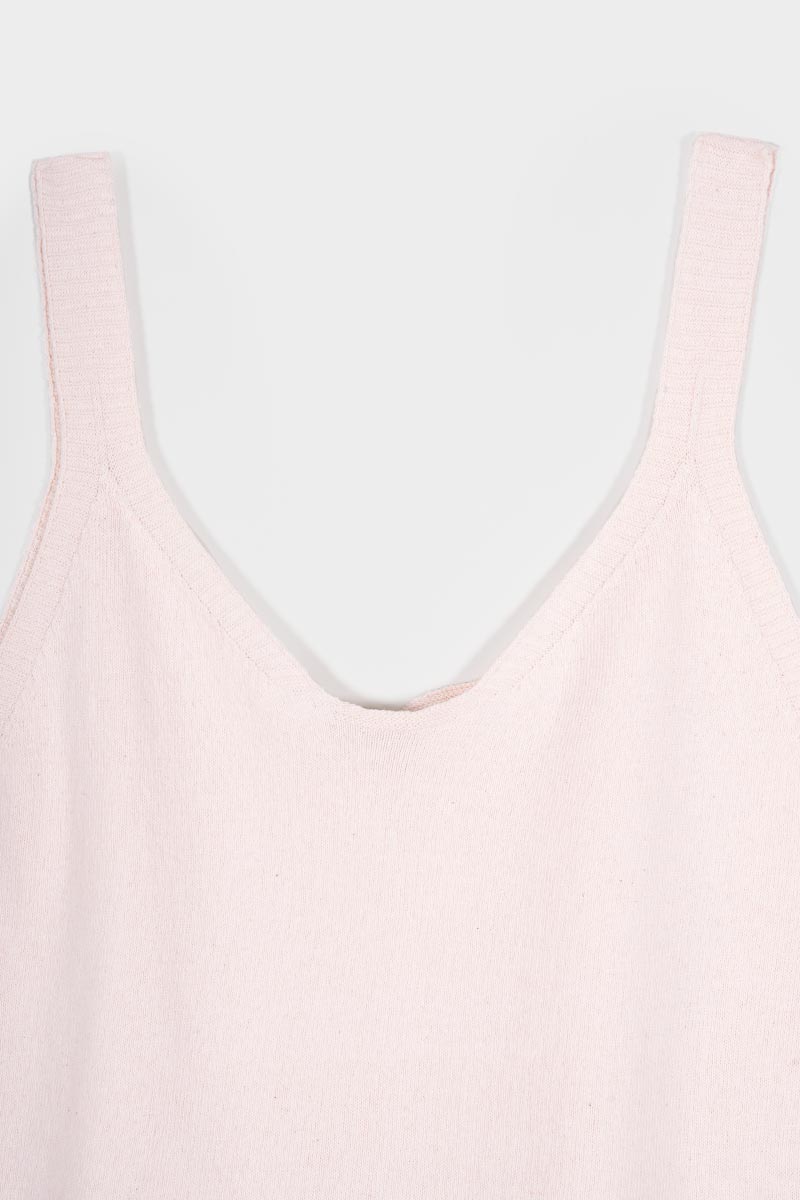 Canotta Donna Cotone Rigenerato Maila Rosa - Rifò Lab Moda circolare made in Italy