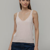 Canotta Donna Cotone Rigenerato Maila Rosa - Rifò Lab Moda circolare made in Italy