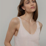 Canotta Donna Cotone Rigenerato Maila Rosa - Rifò Lab Moda circolare made in Italy