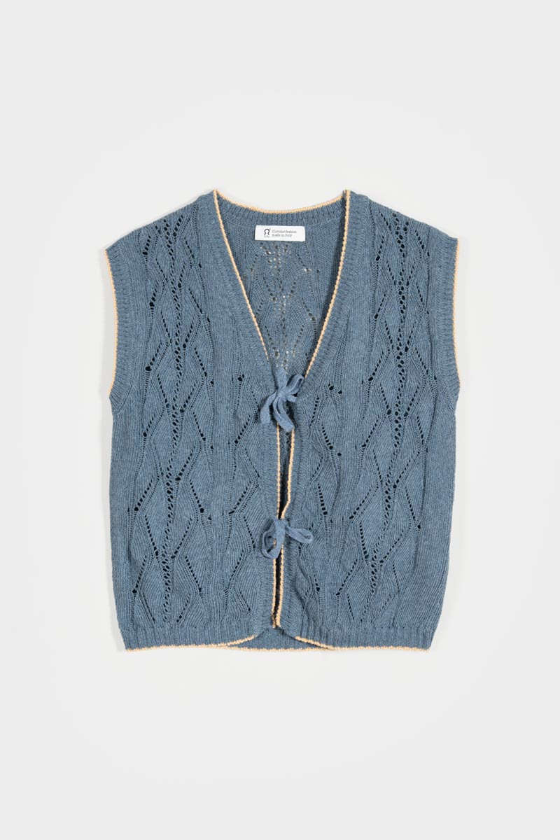 Gilet in Maglia Smanicato Donna Cotone Vania - Rifò