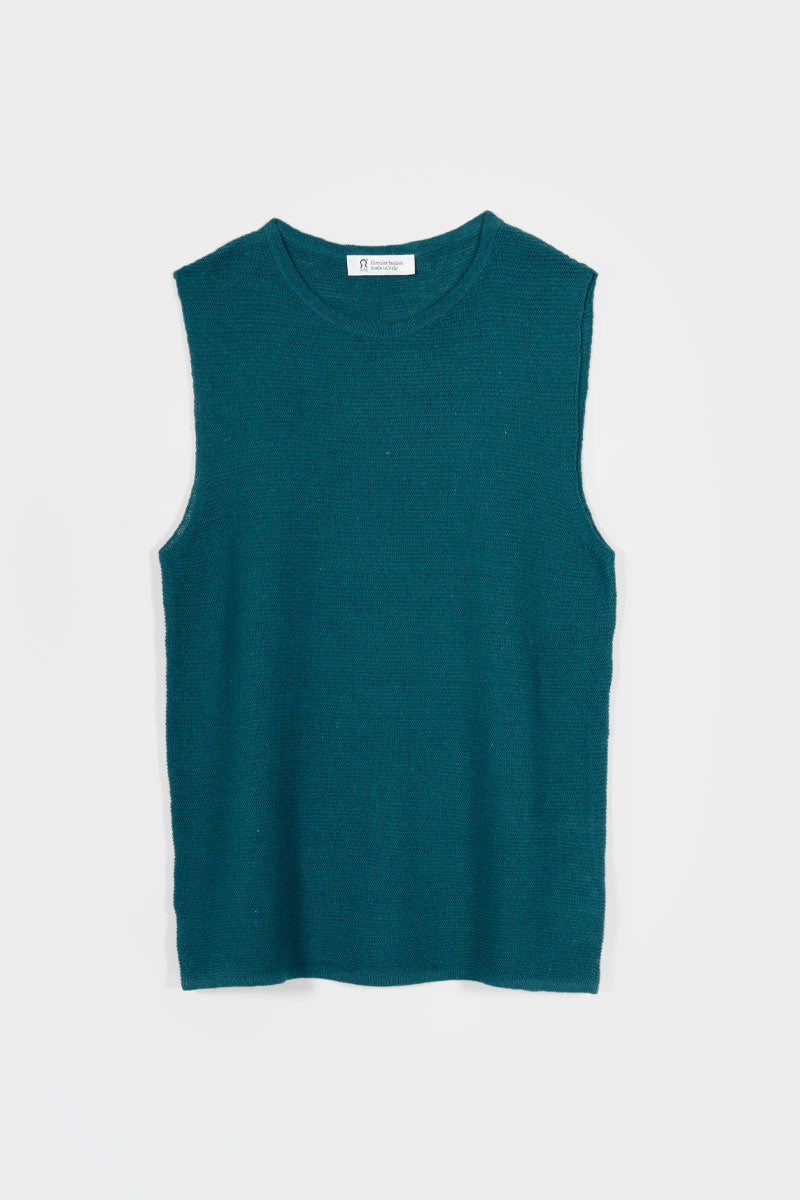 Canotta in Maglia Donna Lino Riciclato Alma - Rifò Lab Moda circolare made in Italy