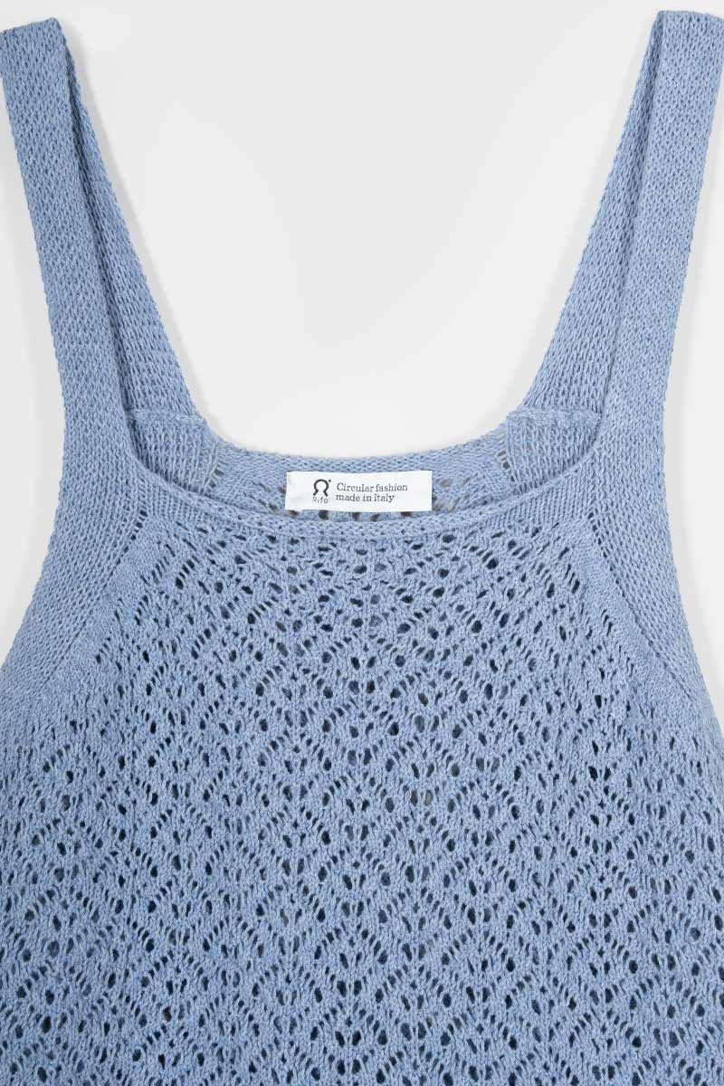 Tank Top Crochet Cotone Riciclato Donna Marilù - Rifò Lab Moda circolare made in Italy
