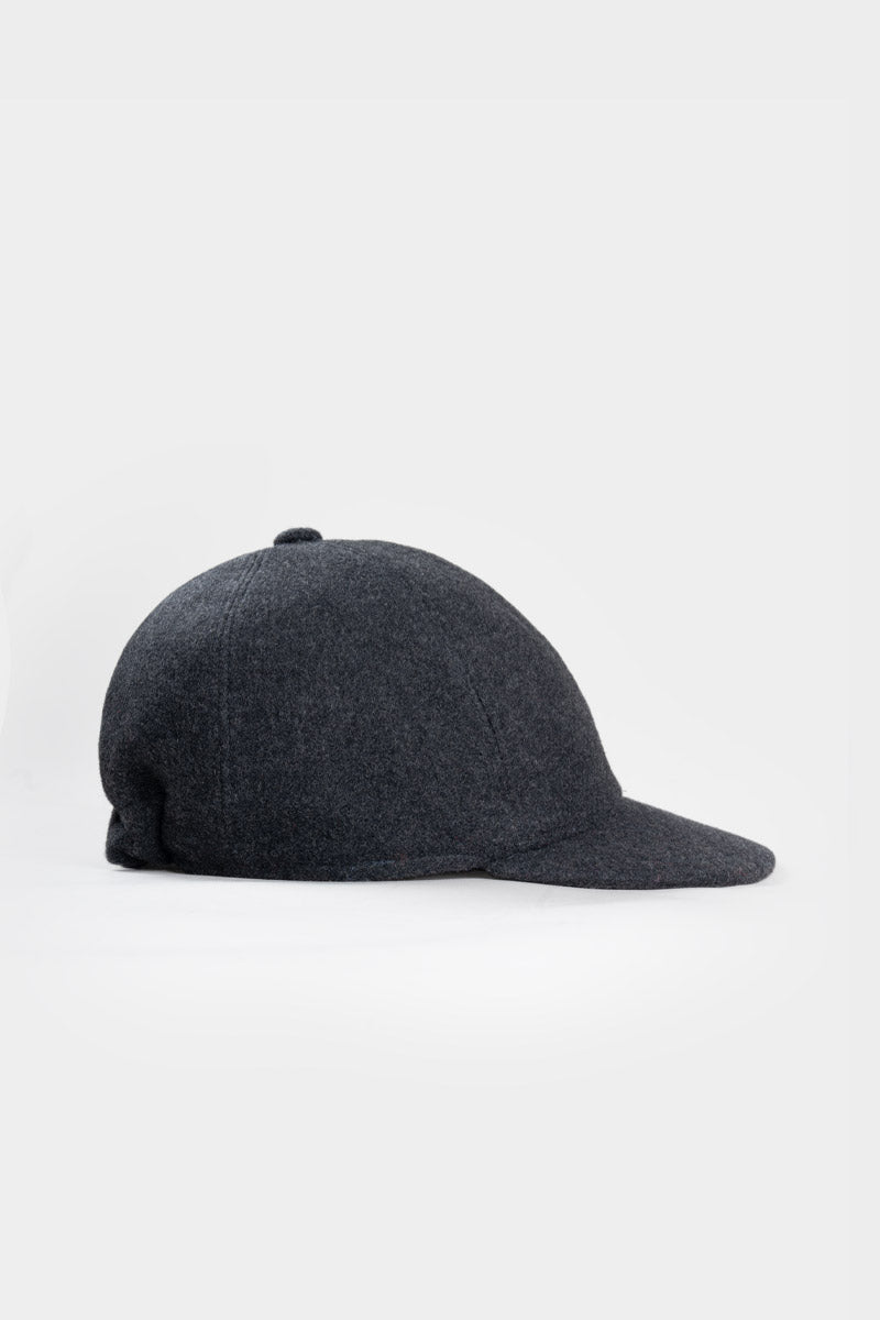 Cappello Baseball Panno Lana Rigenerata Ted Grigio - Rifò Lab Moda circolare made in Italy