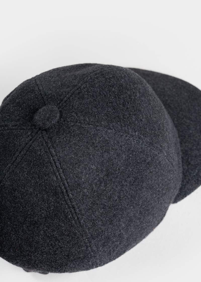 Cappello Baseball Panno Lana Rigenerata Ted Grigio - Rifò Lab Moda circolare made in Italy