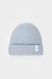 Beanie Cappello Uomo e Donna Cashmere Verde Azzurro Teo - Rifò Lab Moda circolare made in Italy