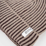 Beanie Cappello Uomo e Donna Cashmere Beige Marrone Teo - Rifò Lab Moda circolare made in Italy