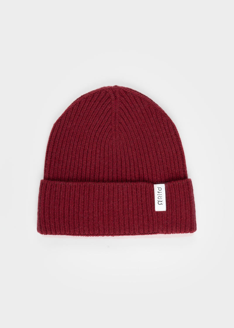 Cappello Uomo e Donna Cashmere Rosso Marcello - Rifò Lab Moda circolare made in Italy