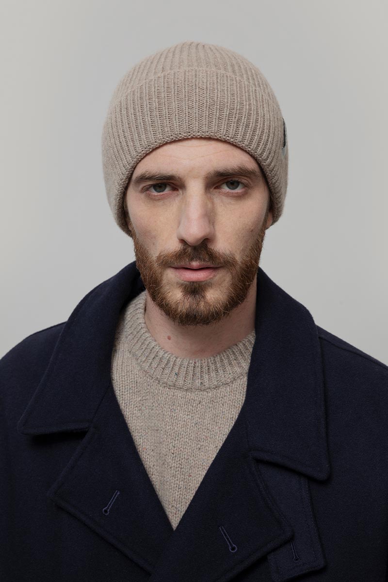 Beige Sabbia | Cappello cashmere rigenerato