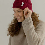 Cappello Uomo e Donna Cashmere Rosso Marcello - Rifò Lab Moda circolare made in Italy