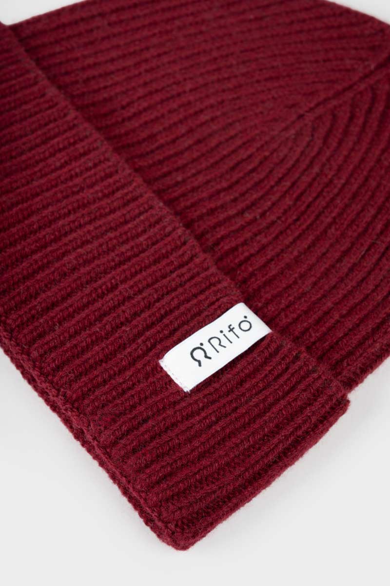 Cappello Uomo e Donna Cashmere Rosso Marcello - Rifò Lab Moda circolare made in Italy
