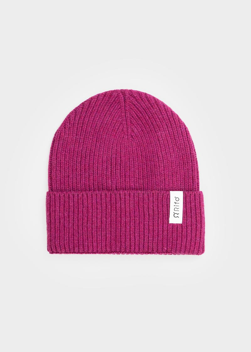 Cappello Uomo e Donna Cashmere Fucsia Marcello - Rifò Lab Moda circolare made in Italy