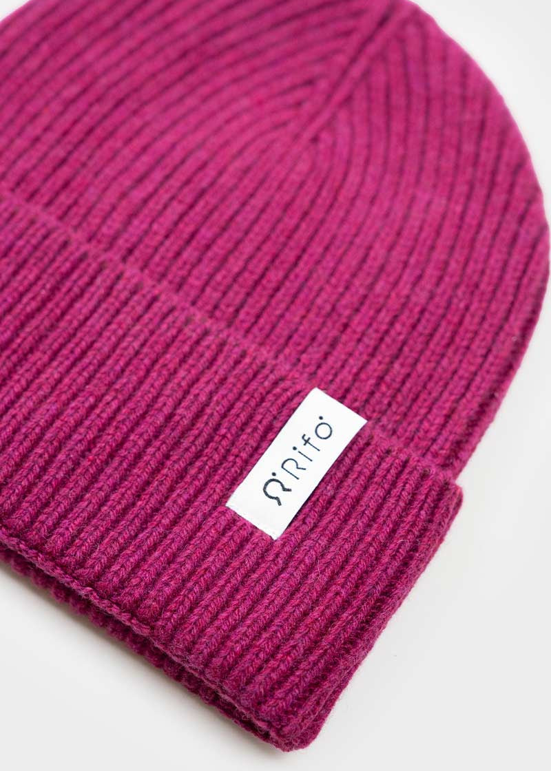 Cappello Uomo e Donna Cashmere Fucsia Marcello - Rifò Lab Moda circolare made in Italy