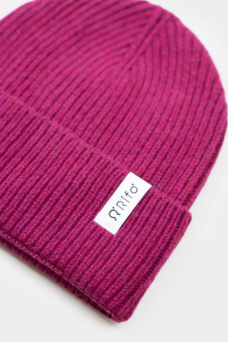 Cappello Uomo e Donna Cashmere Fucsia Marcello - Rifò Lab Moda circolare made in Italy
