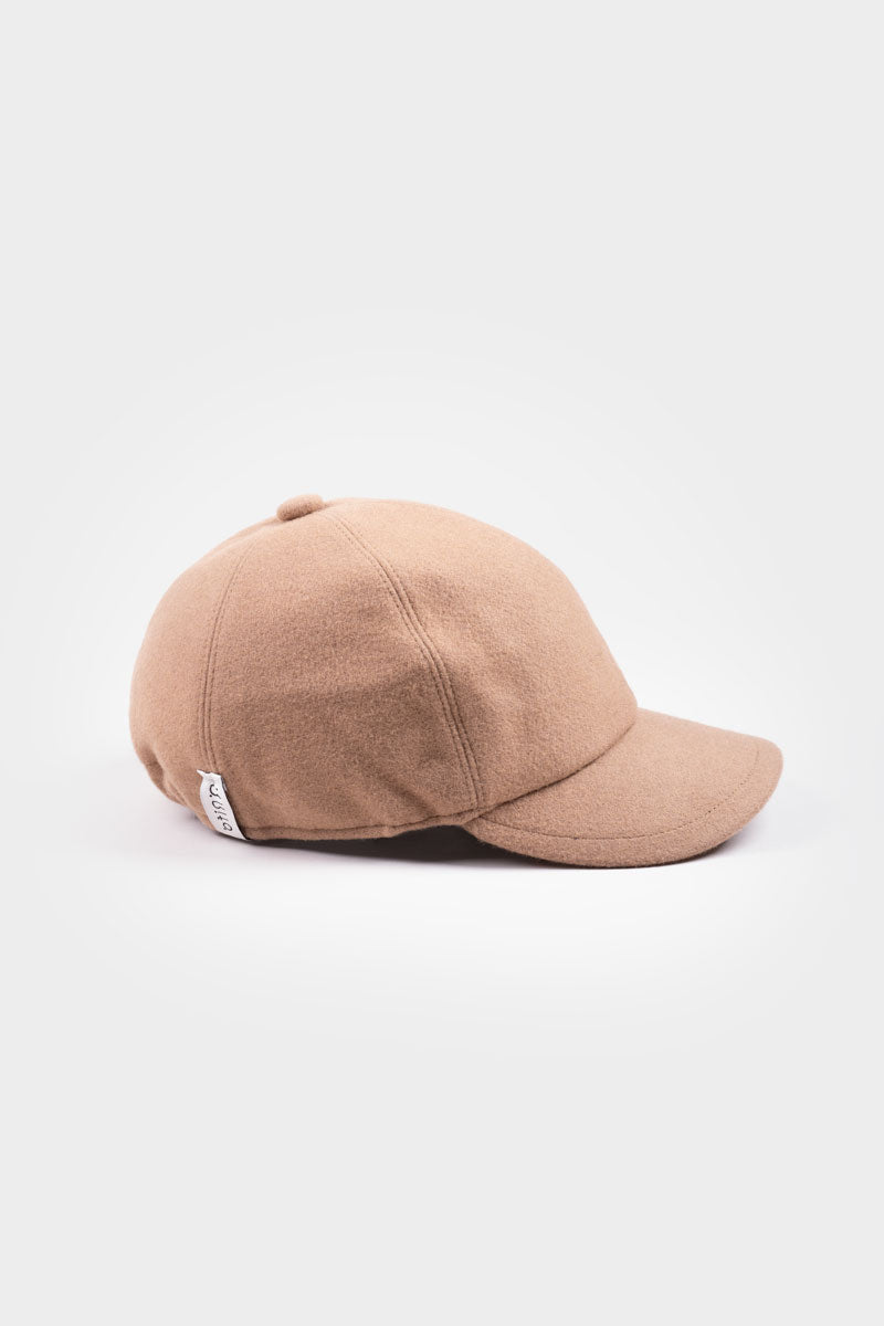 Cappello baseball lana beige