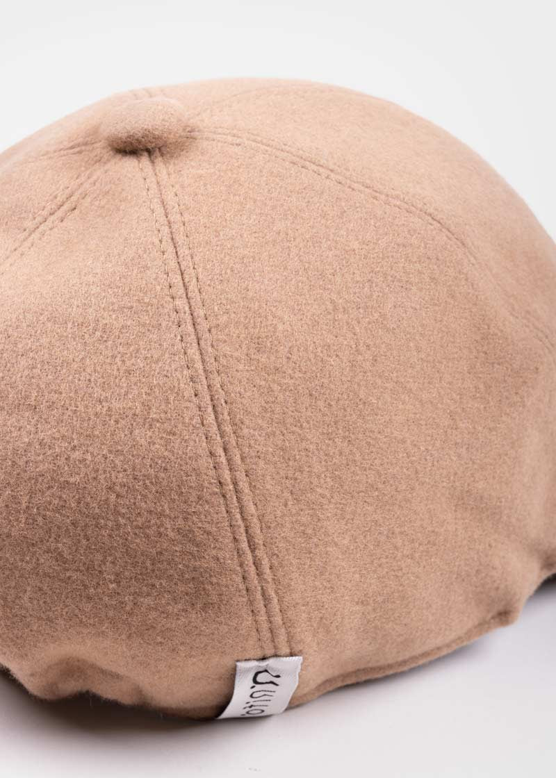 Cappello baseball lana beige