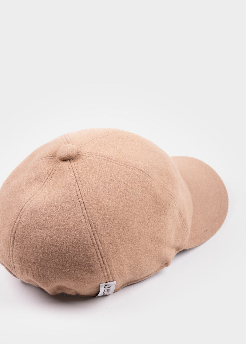 Cappello baseball lana beige