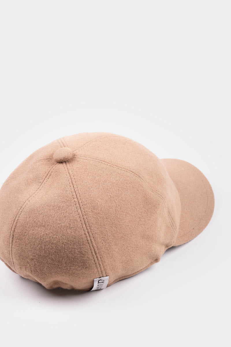 Cappello baseball lana beige