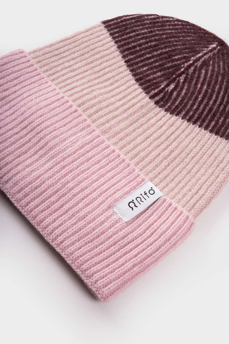 Men Women Recycled Cashmere Beanie Vanda Pink - Rifò
