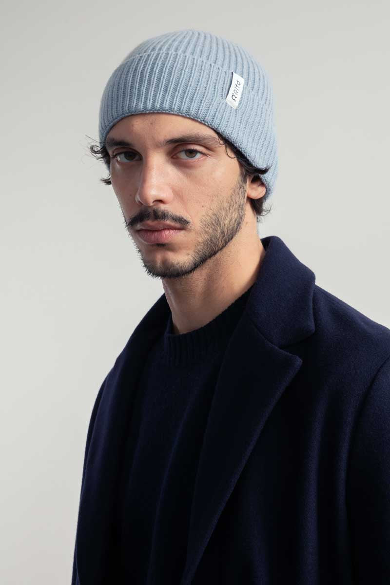 Azzurro Polvere | Cappello Cashmere rigenerato Marcello