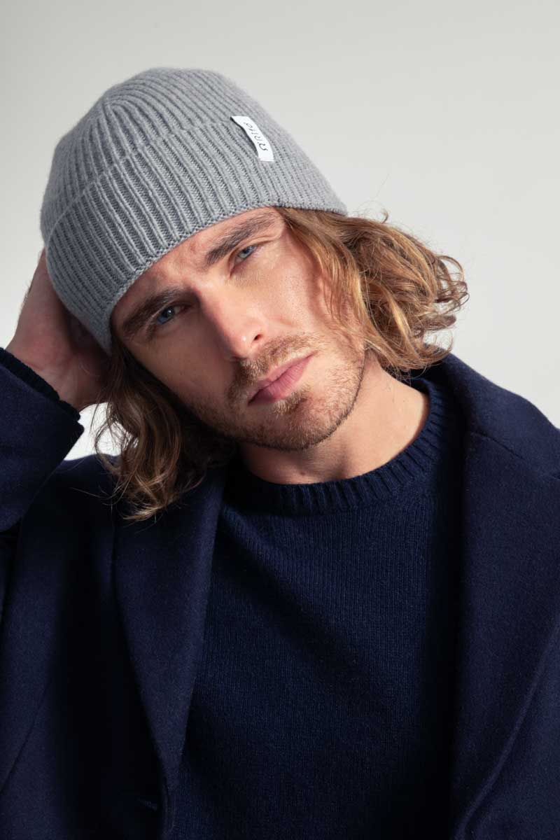 Grigio Calce | Cappello cashmere rigenerato