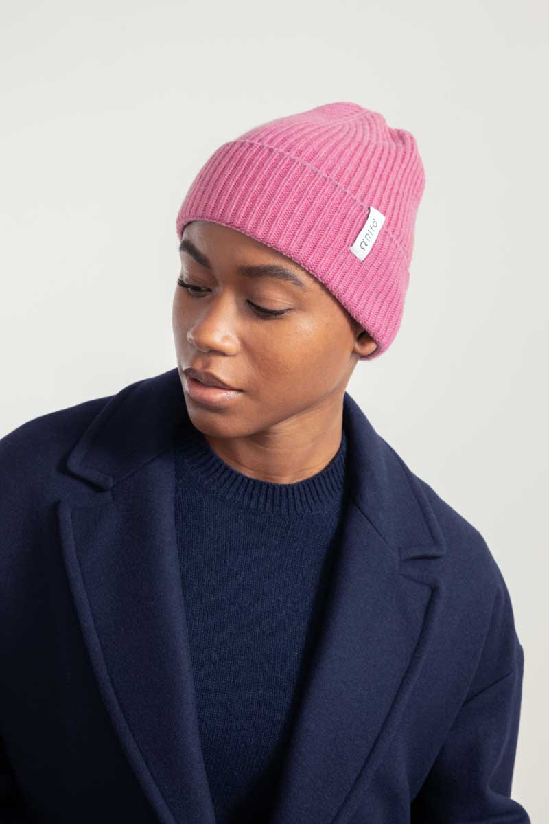 Rosa Confetto | Cappello Cashmere rigenerato Marcello