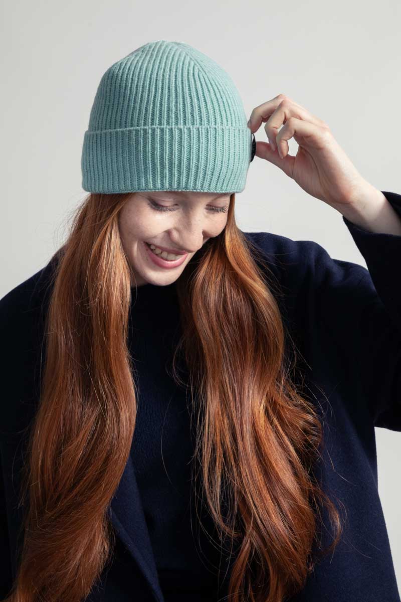 Verde Menta | Cappello cashmere rigenerato