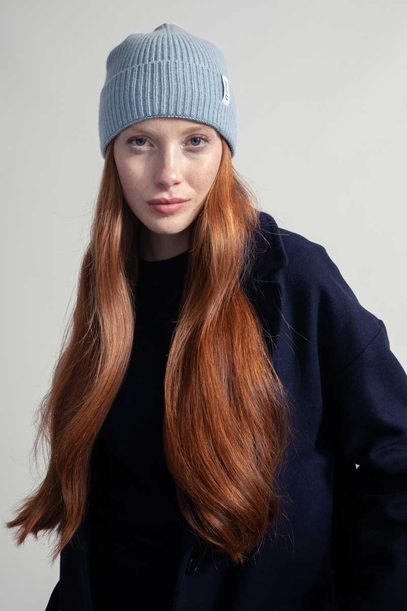 Azzurro Polvere | Cappello Cashmere rigenerato Marcello