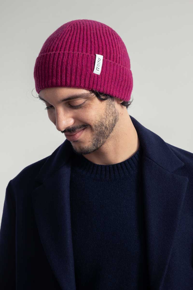 Rosa Ciclamino | Cappello Cashmere rigenerato Marcello